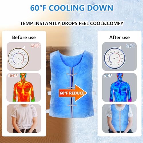 Evaporative Cooling Vest for Men & Women, Water-Activated Cooling Vest for Hot Weather | No Ice Needed Body Cooling Product2