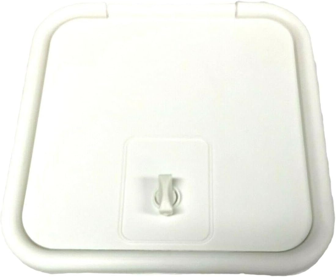Back Hole White Sewer Hose Hatch Cover 5000 Replacement for D&W Maxi-Tube 4 1/2"