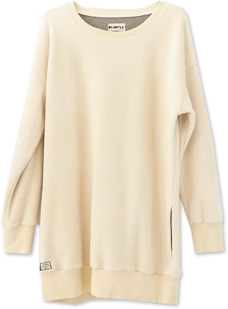 KAVU Riverton Mid Thigh Sweatshirt - Long Crew Neck Sweater