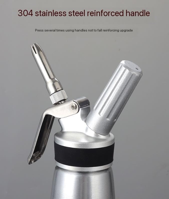 Professional Whipped Cream Dispenser, 1-Pint Aluminum Cream Whipper with Multiple Tips, 500mL