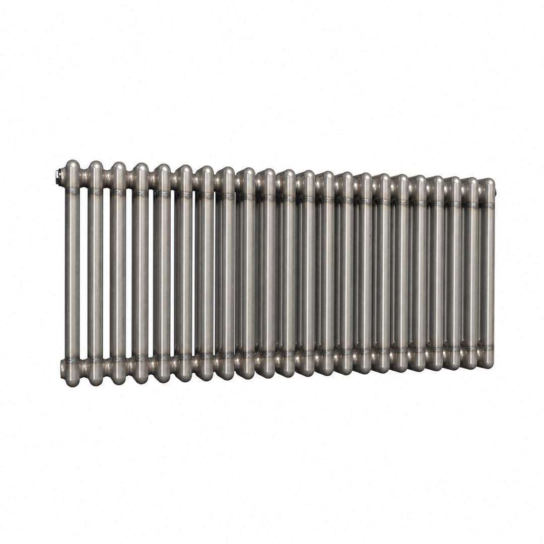 Lux Heat Bare Metal Lacquer Horizontal 3 Column Traditional Radiator 500Mm (H) X 1010Mm (W)
