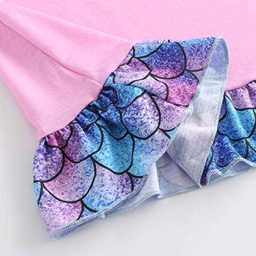 Matching Girls&Dolls Nightgowns Mermaid Pajamas Princess Cotton Sleepwear,Size 6 7 #TOP3