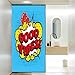 Adesivo per la privacy, decorazione per il bagno, con scritta "Good Vibes", composizione pop art con bolla di discorso, pellicola di vetro per la casa per il bagno, riunioni Living Ro, 40 x 180 cm