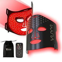 Red Light Therapy Mask 292 LEDs High Energy Professional Infrared Red Light Therapy Device for Face Led Lighting Facial Mask Replace Photon Rejuvenation - Black Bag