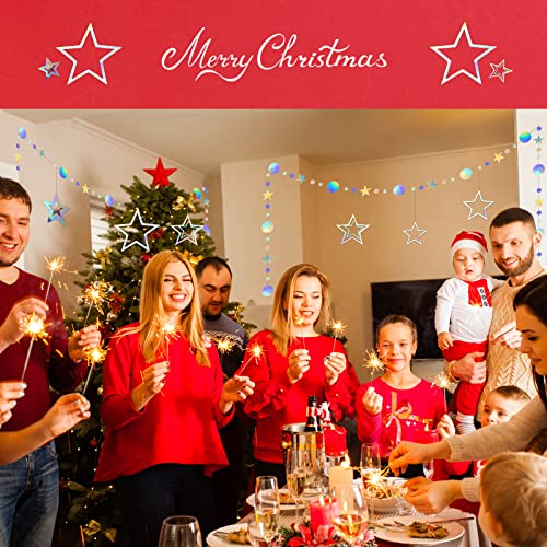 37 Pieces Iridescent Holographic Party Decorations Glitter Swirl Streamer Galaxy Garland Hanging Bling Twinkle Star Party Supplies Circle Dot Swirl Streamer For Wedding Disco Party Decorations #TOP4