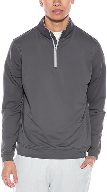 Peter Millar Solid Perth Quarter Zip- Iron