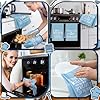Sratte 6 Pcs Kitchen Decor Accessories Set Farmhouse Towels Pot Holders Oven Mitts Set 2 Dish Towels 2 Potholders 2 Cooking Mittens Oven Glove for Christmas Baking Cooking Supply(Light Blue,Kitchen) #5