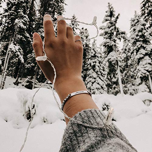 Bavela® Bracciale in acciaio inox con targhetta