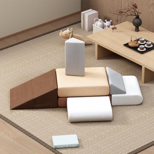BanaSuper 7-Piece Kids Climbing Foam Blocks, Modular Play Couch Climber Set for Toddlers, Soft Play Foam Blocks, Convertible Sofa-Style Indoor Climbing Toys for Baby Creative Boys & Girls by BanaSuper - Image 9
