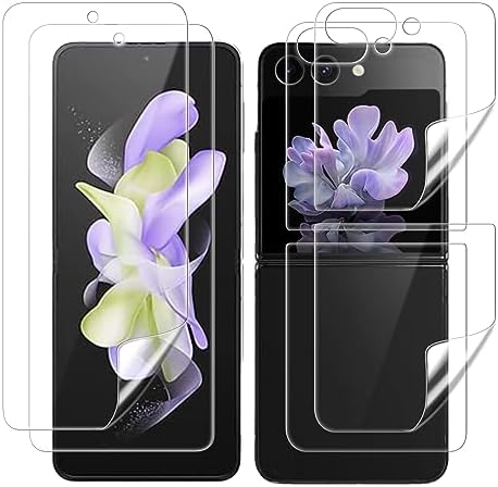 ZCDAYE 2 Sets Screen Protector for Samsung Galaxy Z Flip 6, Soft TPU Protective Film with Installation Tool, Impact-Protection & Anti-Scratch Front & Back Film for Samsung Z Flip 6