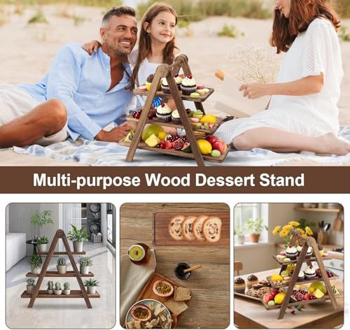 Support à gâteaux rectangulaire pour optimiser l'espace de table de buffet - 7