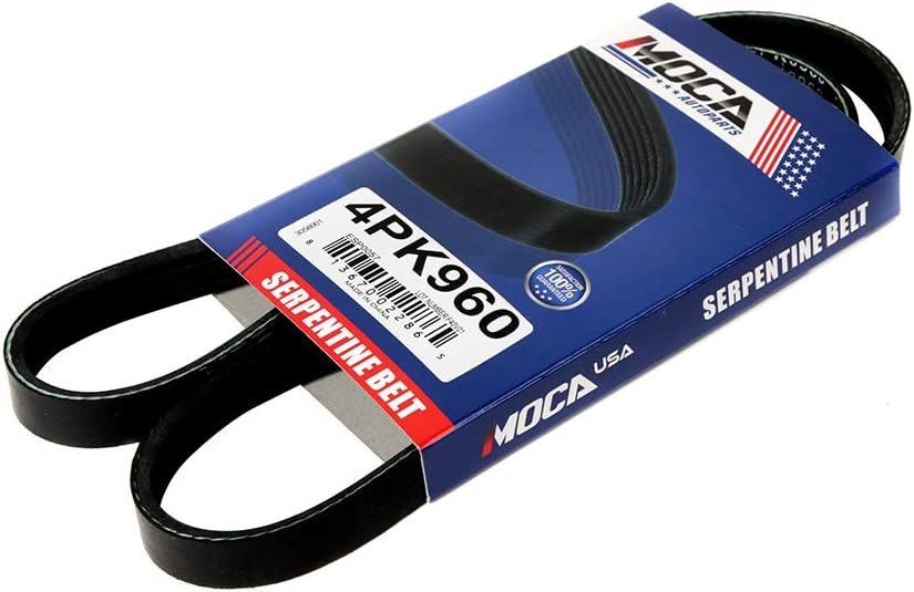 MOCA EPDM Serpentine Belt Set Compatible with 1990-1996 for Nissan 300ZX 3.0L 2960CC 181Cu. in. V6 Gas DOHC Naturally Aspirated 3PK925, 4PK965, 4PK1010