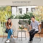Polyrattan Lounge-Set für 2 Personen Grau
