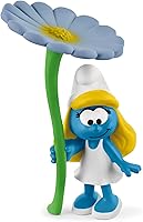 Schleich Smurfette with Flower Figurine - Collectible Retro Smurfs Toy for Kids Ages 3+ Imaginative Play