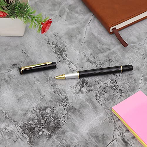 Image of Personalised Metal Pen with Name, Logo, Pack of 1 (Classic Golden)
