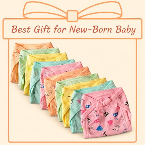 Image of Ambaby Pack of 12 Newborn Baby Cotton Langot & Cloth Nappies | Soft Hosiery Cotton Reusable Washable Cloth Diapers for Baby Boys & Girls | 0-6 Months Multicolor Baby Nappies