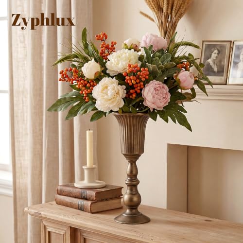Antique Bronze Wedding Vases for Centerpieces, 4Pcs Tall Metal Flower Stand by Zyphlux - Used condition - Image 8