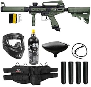 Maddog Tippmann Cronus Tactical Silver CO2 Paintball Gun Marker Starter Package - Black / Olive