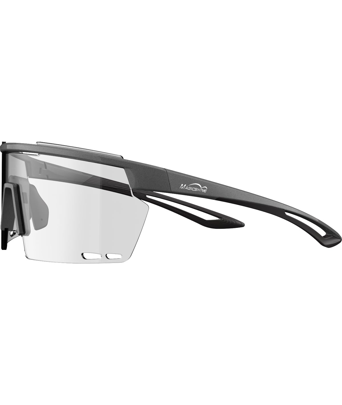 Magicshine ROUELEUR Occhiali da Ciclismo, Lenti Colorate e Fotocromatiche, Design Avvolgente Unisex per Strada, Gravel e MTB