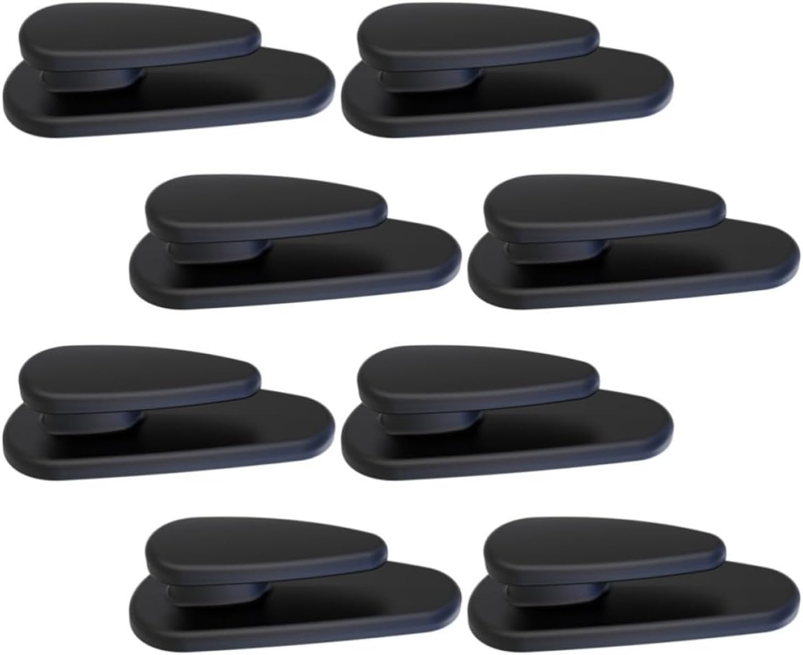 8pcs Invisible Car Hooks with Self Adhesive ABS Black Car Hangers
