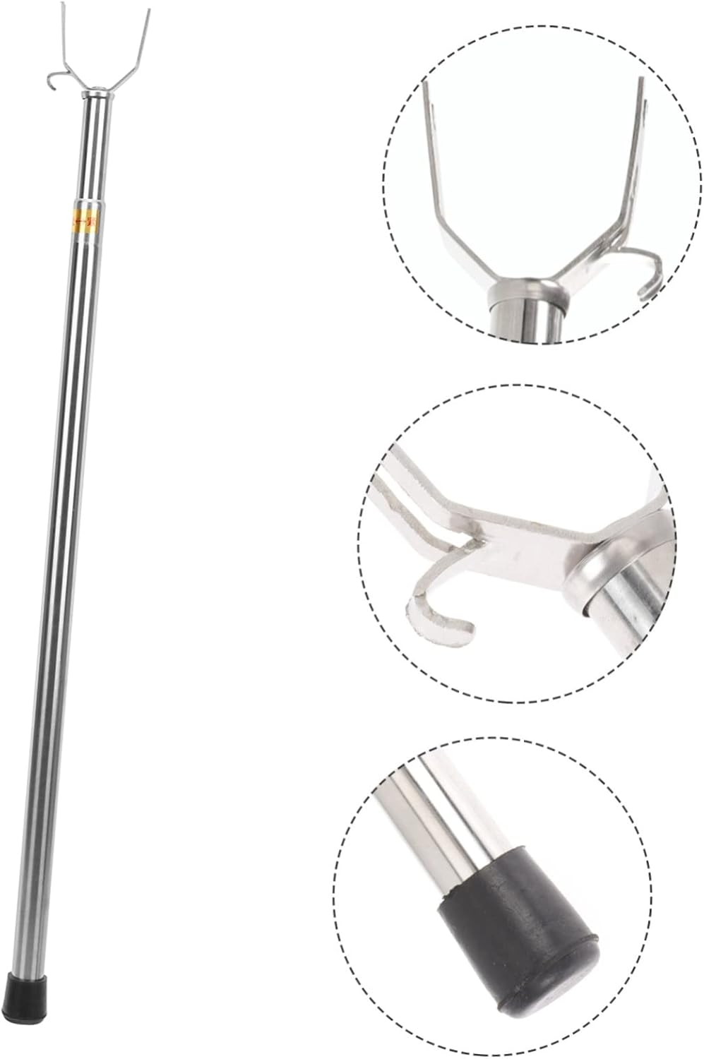 Clothesline Prop Pole Adjustable Rod for Reaching Clothes Clothesline Prop Stick for Easy Outdoor Laundry Hanging