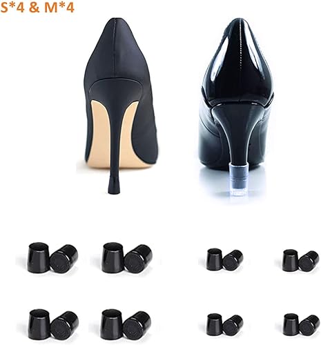 Miniatura 2 de Ingkee Tapas de talón para tacones altos, reducción de ruido, cubiertas de punta de tacón alto antideslizantes para césped, bodas, exteriores,