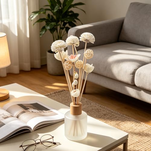 Set de 18 palitos difusores de aroma de rattan miniatura 3