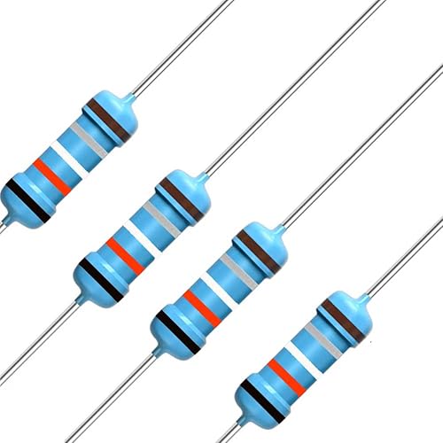 Miniatura 99 de 100 piezas de resistencia fija de película metálica de tolerancia de ±100 K ohmios 1/2 W (0.5 vatios) ± 1% de tolerancia, múltiples valores