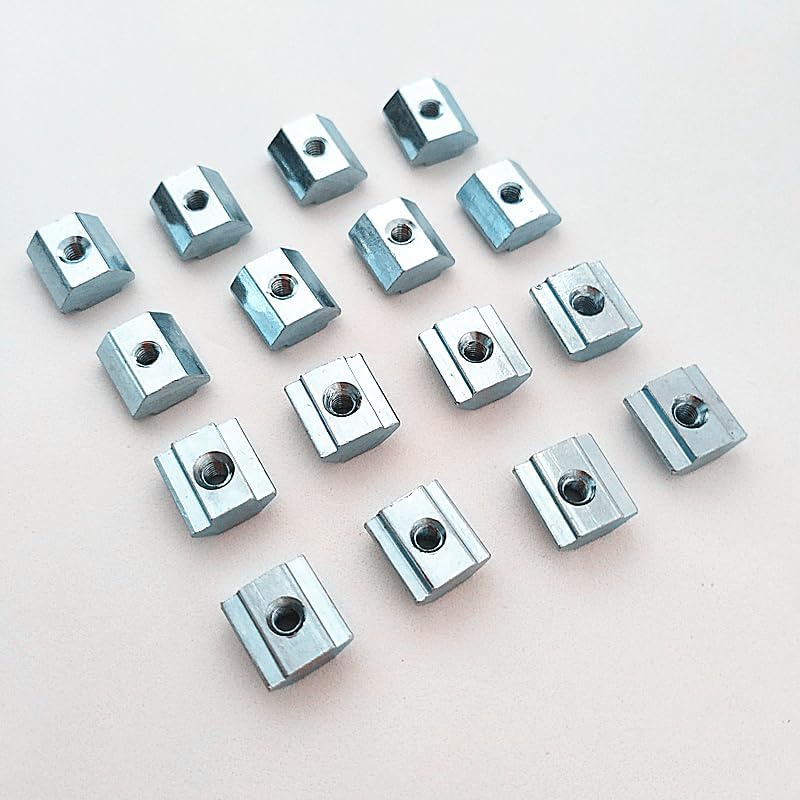 50/10pcs T Block square nuts M3 M4 M5 M6 M8 Slot t nut Sliding hammer nut for 2020 3030 4040 Aluminum profile fasten nuts (Size: 20-M3 (50pcs))