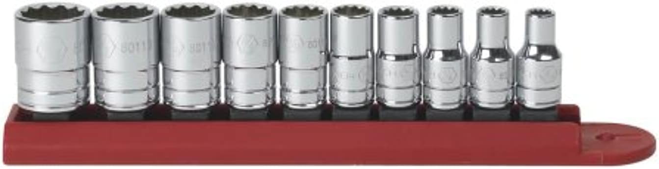 GEARWRENCH 10 Pc. 1/4" Drive 12 Pt. Standard Socket Set, SAE - 80307D