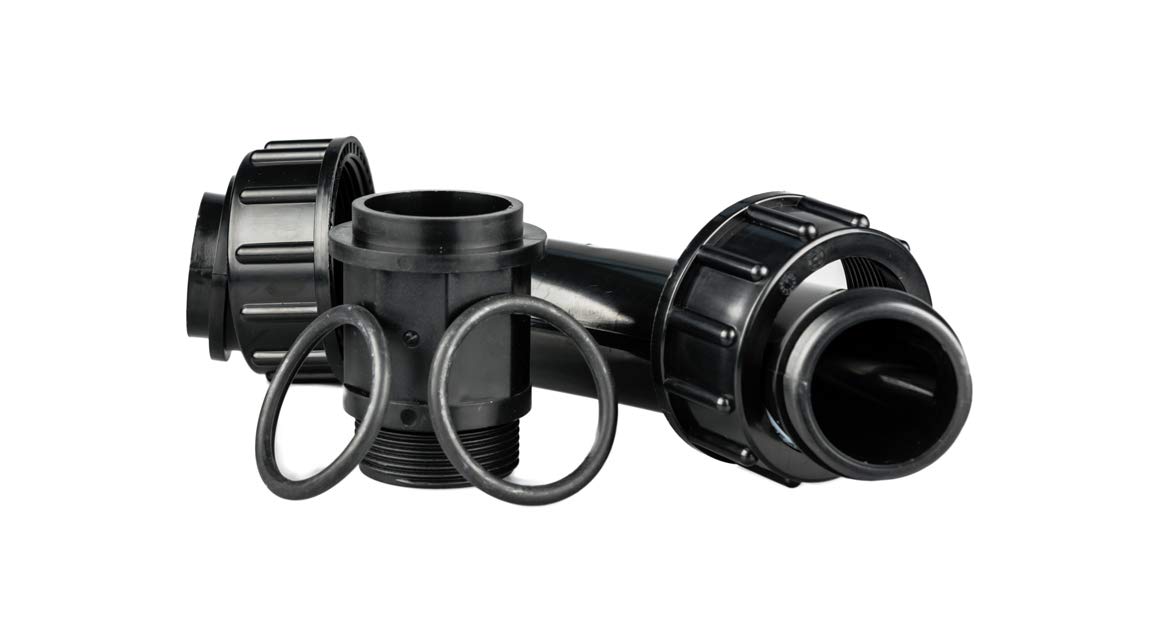 Swimming Pool & Spa Black Lacron Filter Multiport Valve Elbow Kit