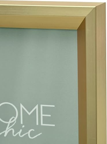 Miniatura 4 de ArtbyHannah Juego de 4 portarretratos dorados simples y modernos de 5 x 7 pulgadas con vidrio de alta definición para decoración del hogar o boda