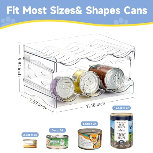 Cat Food Can Organizer 2-Tier Hold 36 Cans 3.5oz Transparent Cat Can Rack by Rvelidode - Used condition - Image 2