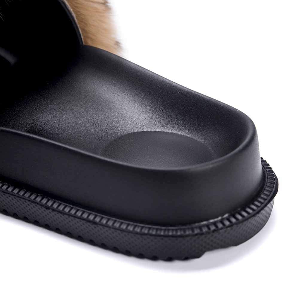 YHQZNLXQ Slider für Damen, Hausschuhe, warm, bequem, weich, für Damen, Slides, Flip-Flop, für den Innenbereich, Flauschige Sandalen, Winterschuhe für drinnen und draußen, modische Sandalen