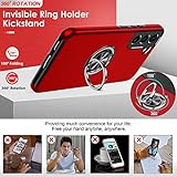 LeYi for Samsung S22 Case Shockproof,Samsung S 22 Silicone Case Red,Samsung Galaxy S22 5G Phone Case Shock Proof Protection Lightweight Silicone Hybrid Case Red - Image 3