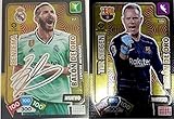  Panini Benzema Firmado y TER Stegen Balones de Oro Adrenalyn XL 2019-2020