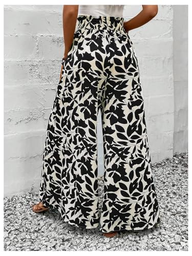 Verdusa Women's Boho Botanical Print Baggy Pants Vacation Wide Leg Loose Trousers with Pockets2