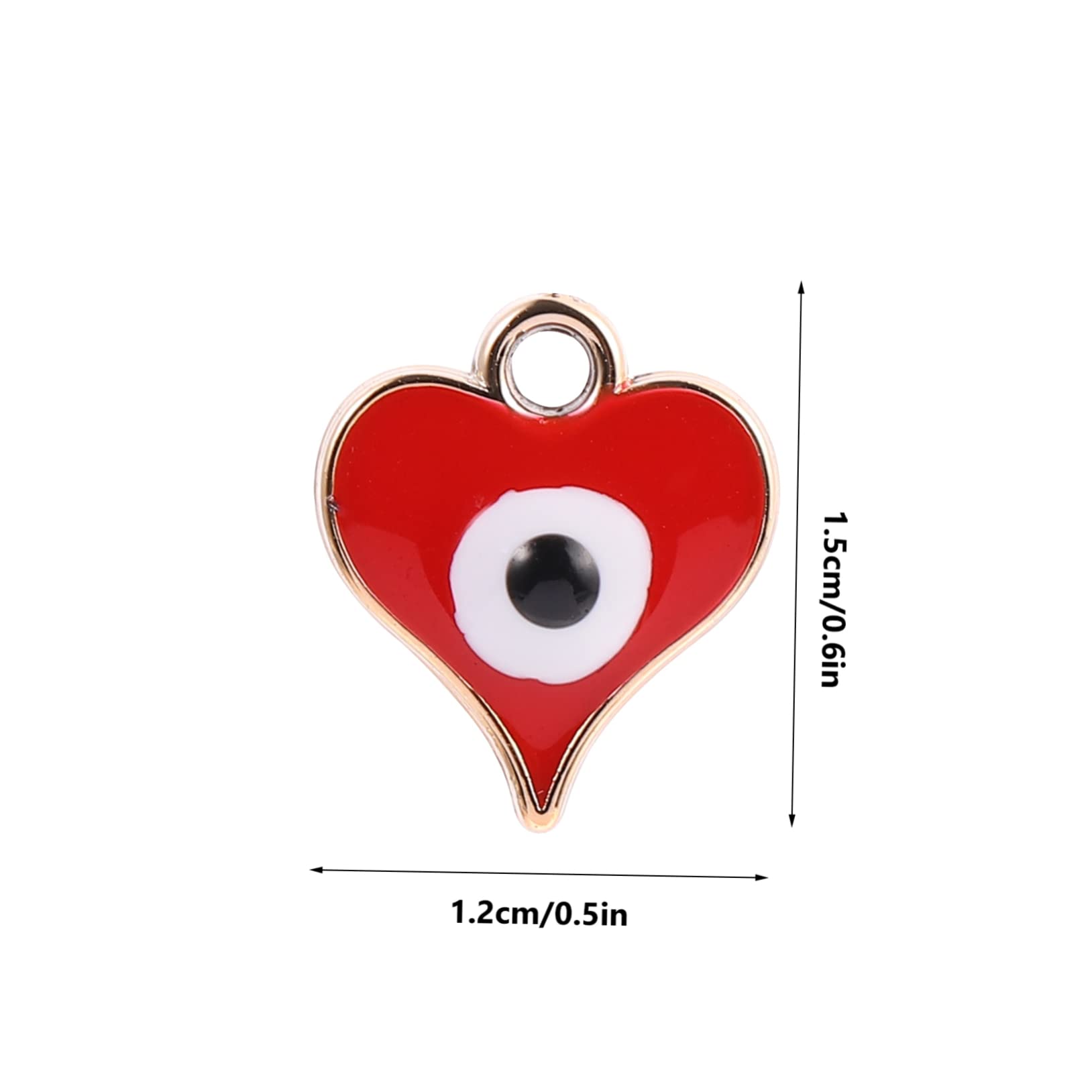 Tofficu Materiale Per Gli Occhi A Forma Di Cuore Hallowen Cardione Gioielli Che Ciondoli Malocchio Portafortuna Per Gli Occhi Perline Per Braccialetti Resina