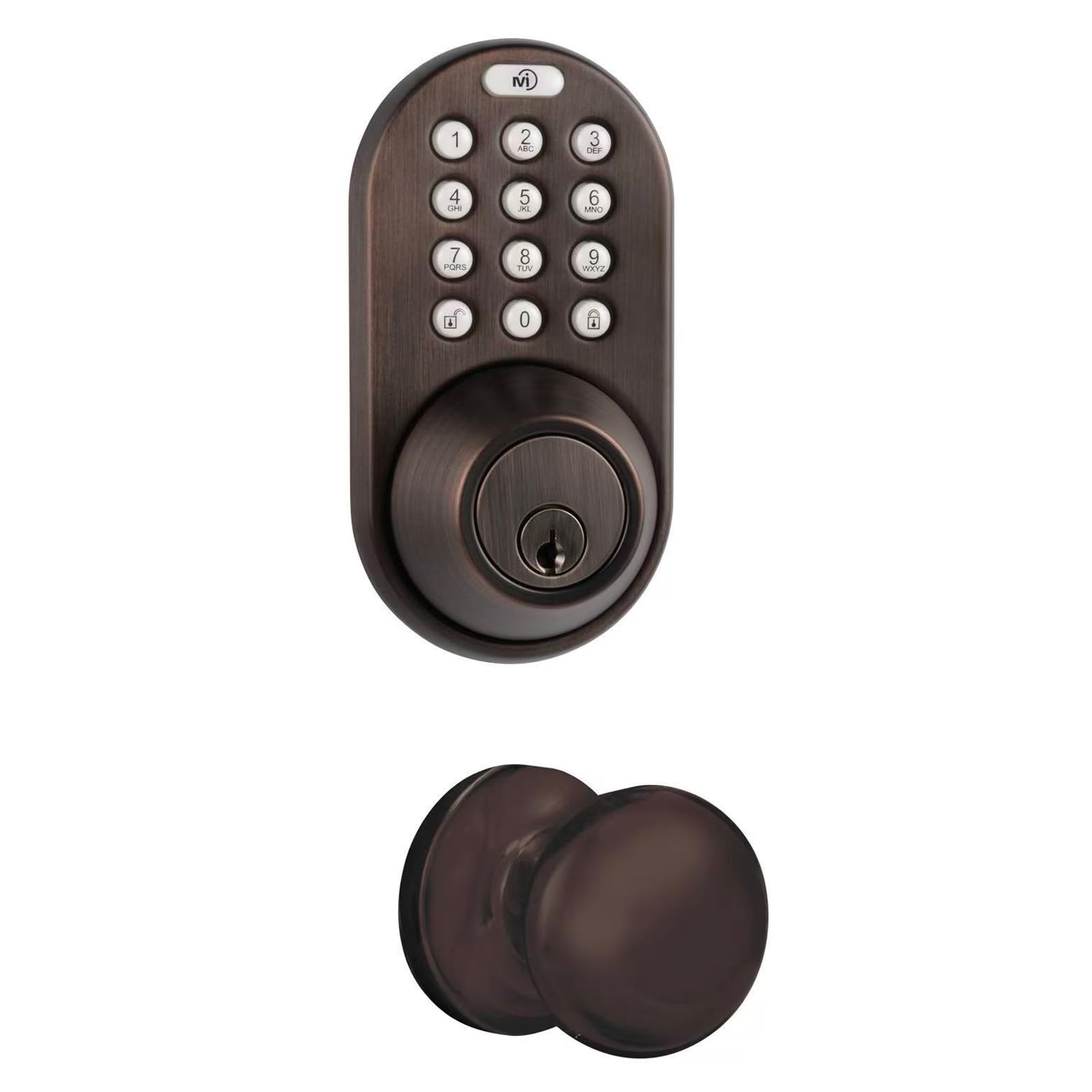 Milocks Tfk-02ob verrou de porte numérique et poignée à levier en bronze huilé