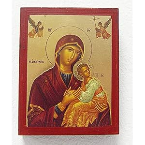 Griekse icoon Madonna ca. 7 x 9 cm