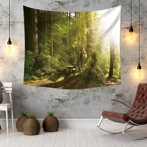 Tapisserie tissu de décoration forestière grand format et finitions soignées