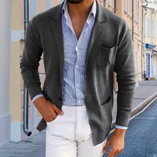 Men's Blazer Suit Jacket Casual Linen Sport Coat Lightweight Notched Lapel Sport Coat Trendy Cocktail Tuxedo Jackets2