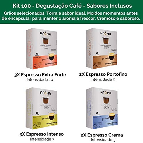 100 Cápsulas Para Nespresso - Kit Degustação Café – Cápsula Aroma