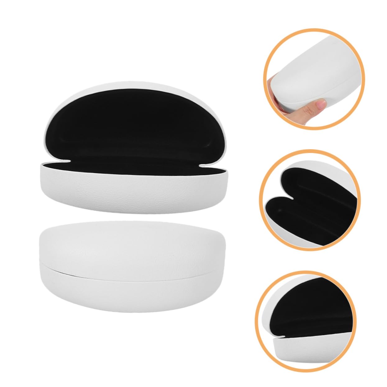 FOMIYES 10 Pezzi Custodia Per Occhiali Da Sole Astuccio Occhiali Da Sole a Conchiglia Grandi Bicchieri Caso Classico Custodia Rigida Per Occhiali Da Sole Contenitori Per Occhiali Pu Bianca