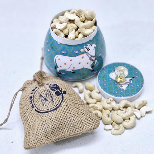 Image of Container jar Box Meenakari Design Return Gifts (Blue)