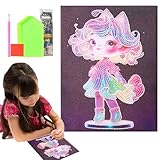 Kit di pittura artistica con gemme,Kit di pittura con strass, Kit di pittura con trapani, Kit di pittura a punti gemme, kit di arte delle gemme della ragazza anime per la decorazione d