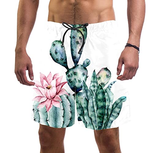Maillots de bain hommes JDEZ cactus vert et short de plage