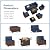Amopatio 8 Pieces Patio Furniture Set with 44" Fire Pit Table, Outdoor Sectional Furniture Rattan Conversation Sofa, Patio Couch with Glass Coffee Table, 2 Waterproof Covers (Navy Blue)