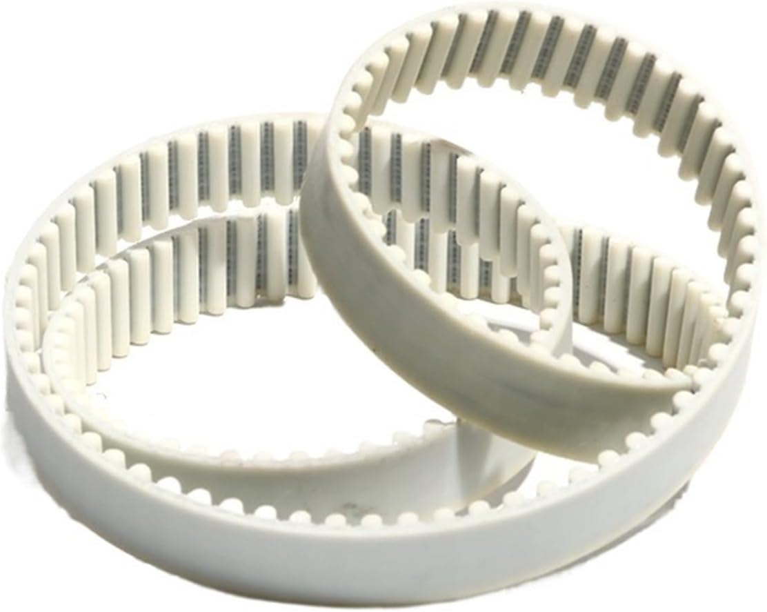 White PU Transmission Belt HTD5M Polyurethane Belt 5M-4015/4020/4030/4050/4060 15/20/25/30mm Width Toothed Pulley Belt