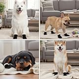 DqiUnaX Hundeschuhe Pfotenschutz Outdoor, 4 Paar wasserdichte Hundeschuhe Für Verletzungen, Hunde Schuhe Outdoor Für Kleine Hunde, Größe S (4 cm)